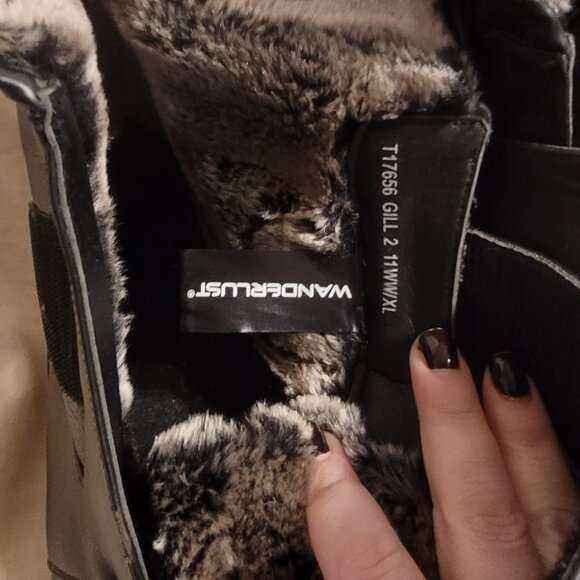 Wanderlust Gill-2 Velcro Women's Size 11 WIDE WIDTH Winter Boot Black Waterproof - Picture 10 of 13